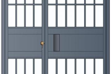 （雙扇電控平開門、柵欄門）